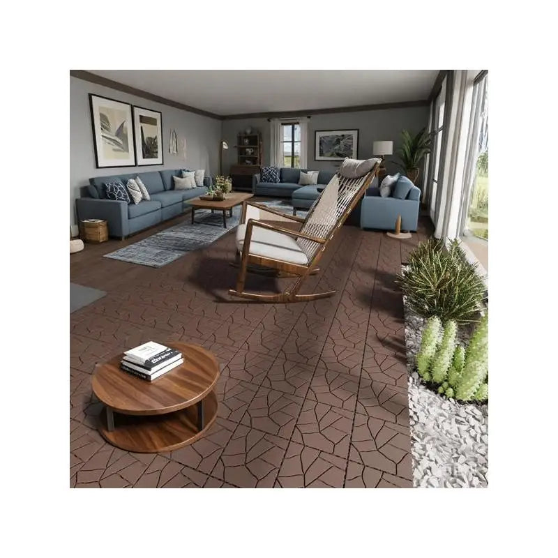 DIY-friendly, easy-to-clean interlocking deck tiles, 11.8"x11.8" patio flooring, 44 pieces per pack, perfect for outdoor