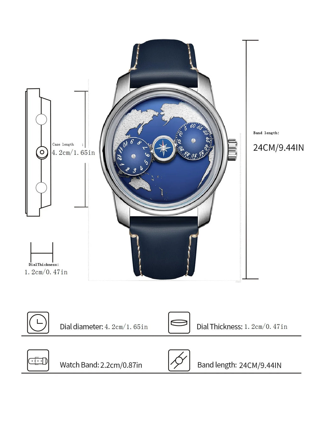 OBLVLO men's mechanical watches, fully automatic classical style business men's watches, men's timepieces, novel men's watches