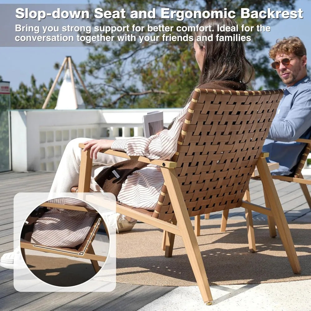 Outdoor Chairs Set of 2, Patio Bistro Set, Outdoor Furniture Set, Outdoor Conversation Chair Sets for Balcony Backyard Garden