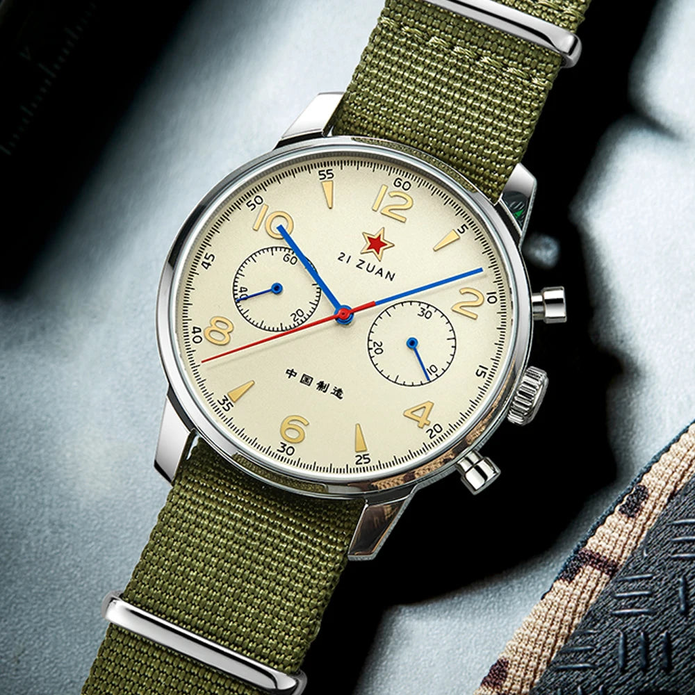 TOPHILL 1963 Chronograph Air Force Aviaion Men Mechanical Watches Sapphire Seagull ST1901 Movement Waterproof Men's Watch Pilots