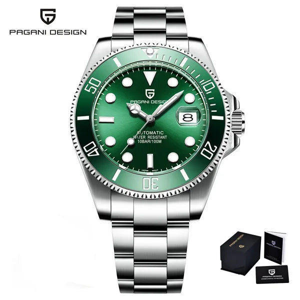 PAGANI DESIGN 43mm Men's Watch Sapphire Glass Mechanical Watches Stainless Steel Waterproof Automatic Watch for Men PD-1639