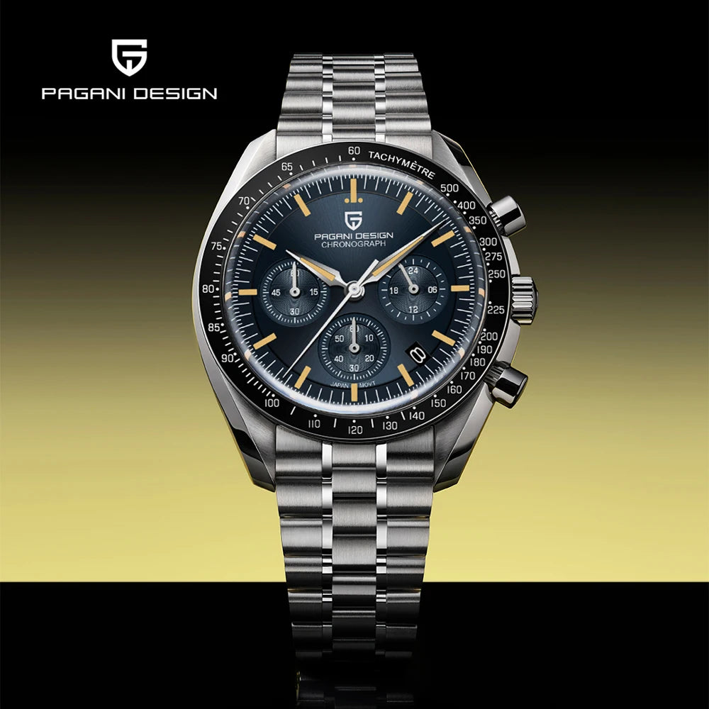 2025 New PAGANI DESIGN Moon V6 Men's Watches Luxury Quartz Watch For Man Chronograph VK63 Men Gift AR Sapphire Mirror Luminous