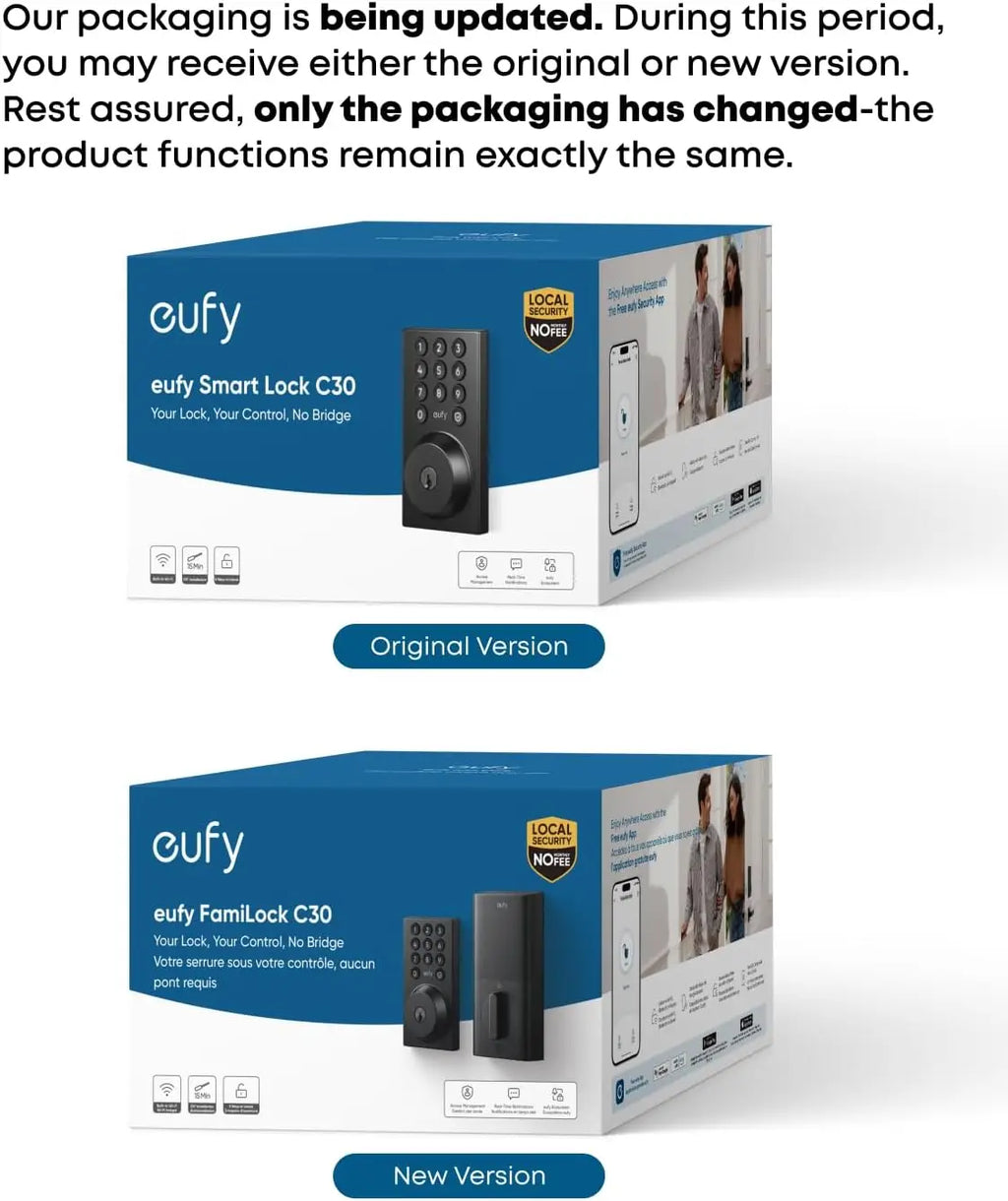 Smart WiFi Keypad Deadbolt Lock, Keyless Entry with App Control, Easy DIY Installation for Front Door Security