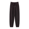 2024 Autumn And Winter New 100% Pure Wool Flat Small Foot Pants Women Loose High Waist Lean Knitted Cashmere Bunched Foot Pants