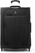 Lightweight Expandable Softside Upright 2-Wheel Luggage, Unisex Suitcase, Black, Medium Size, Ideal for Travel