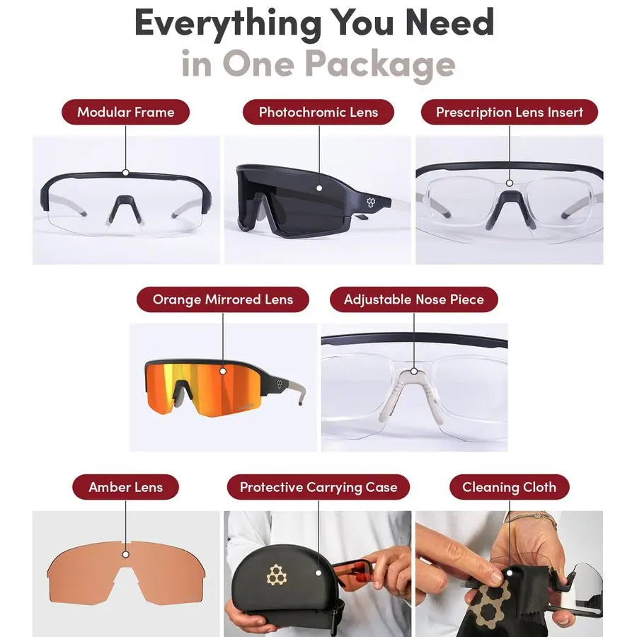 Pickleball Pivot Pickleball Glasses for Men amp Women Eye Protection Photochromic Lens Provides Sun amp Impact Protection in All