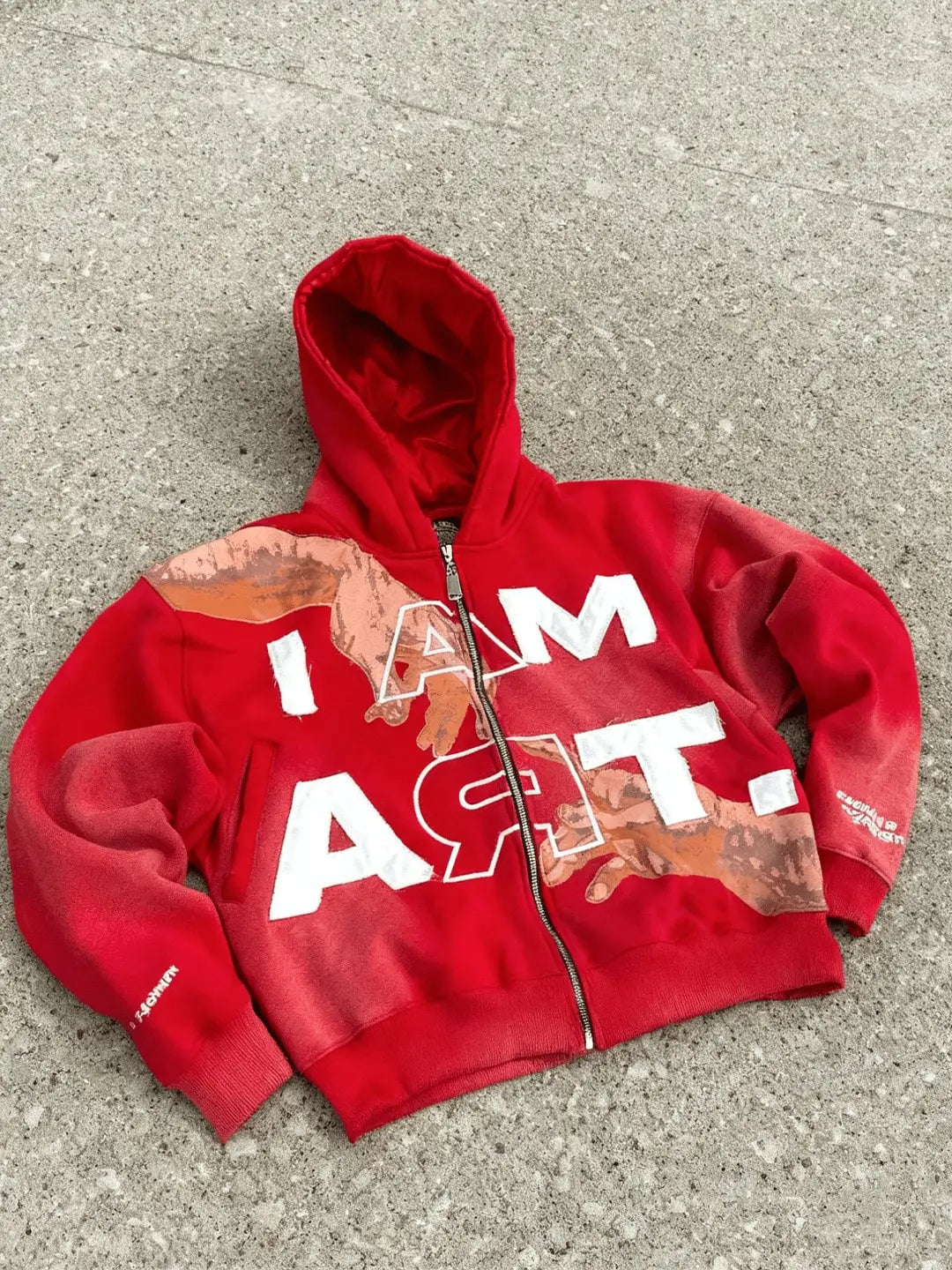 Streetwear Sweatshirt Harajuku Hoodie with Retro Letter Print Oversized Zipper Hoodie Autumn Winter Graphic Sweatshirt for Men