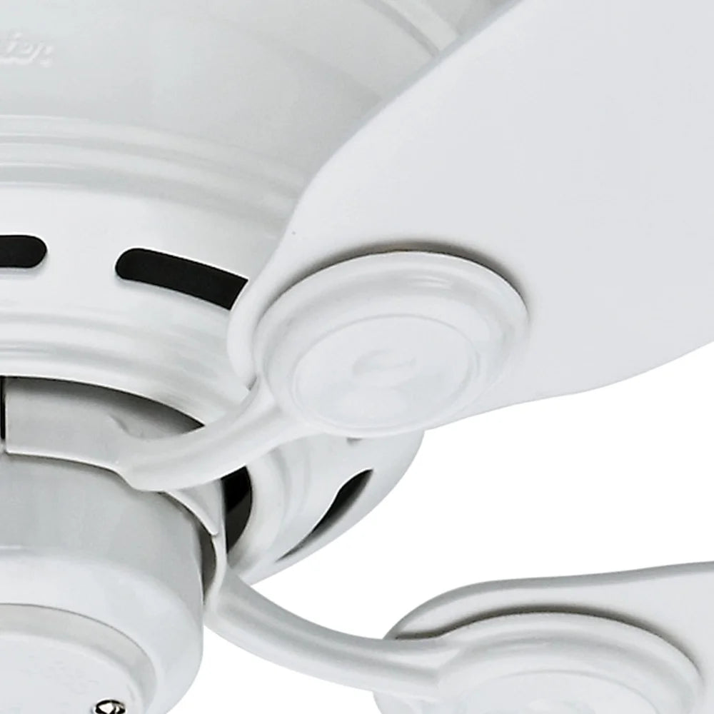 42 Inch Low Profile Ceiling Fan WhisperWind Motor Indoor Use Reversible Blades Strong Airflow 3 Speed Pull Chains Ideal Living