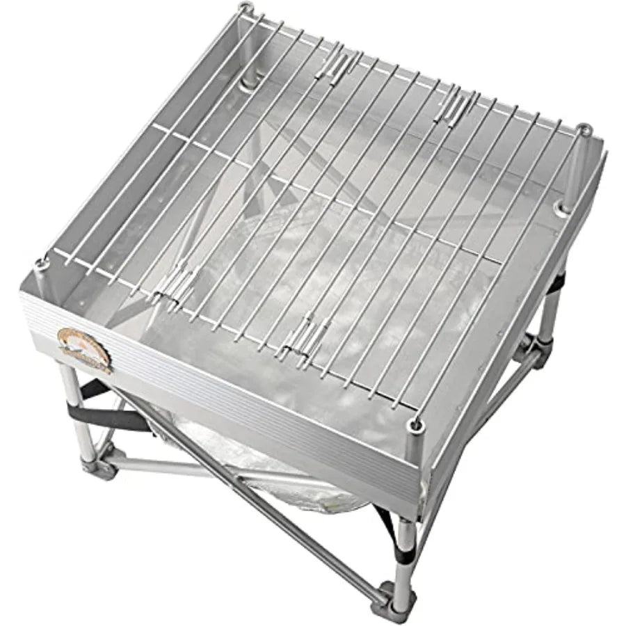 Fireside Outdoor Trailblazer Pop-Up Fire-pit 12x12 - Portable Wood Burning Stove for Camping and Backyard Use Compact Charcoal