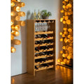 Hanzi Oak Finish Wine Rack**New Product Title:** Stylish Oak Wine Rack Storage for Up to 12 Bottles - Elegant Design for Home