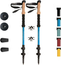 Ultra Light 100% Carbon Fiber Trekking, Walking, and Hiking Poles - One Pair (2 Poles) - Ultra Light, Quick Locking, Foldable