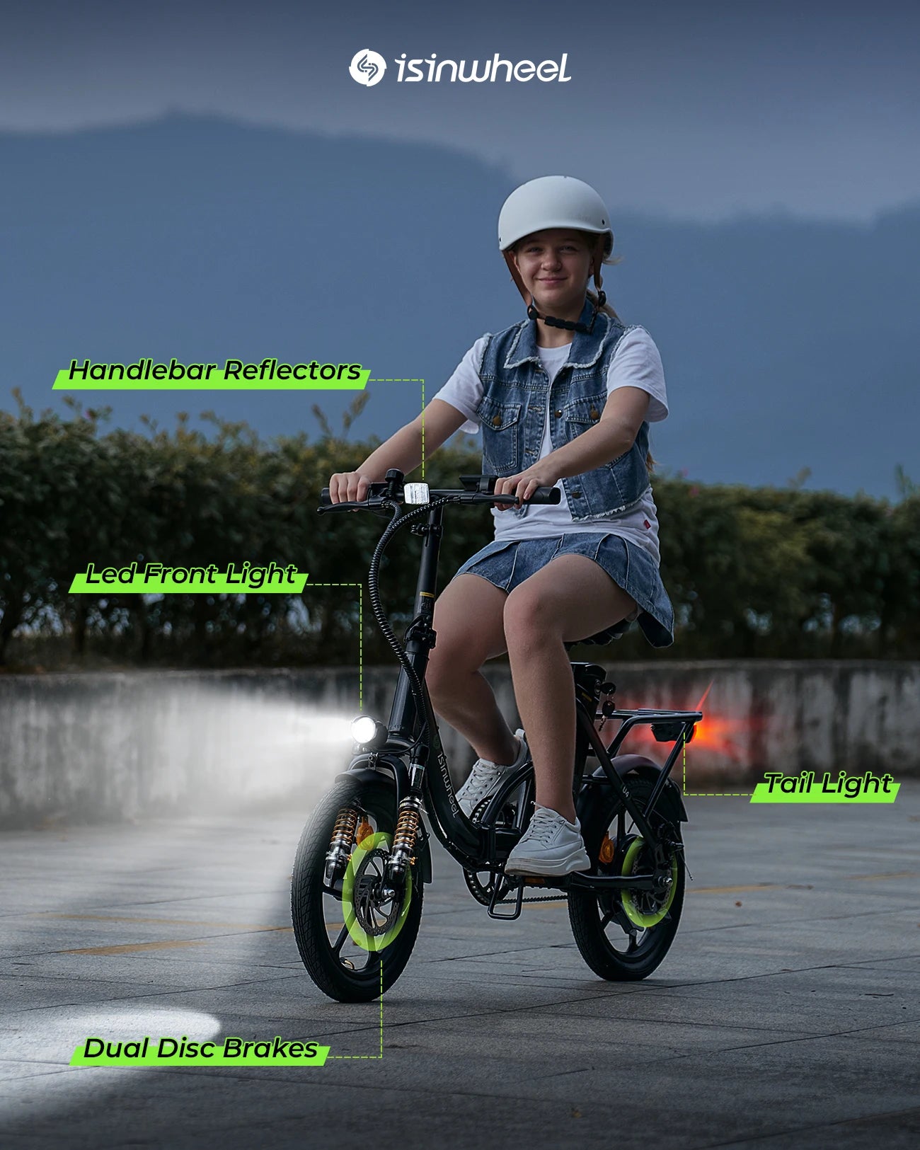 isinwheel U4 Electric Bike 750W 36V 10.4Ah 36V 10.4Ah Battery 19 mph Top Speed Adult Electric Bicycles, 16" Commute Ebike