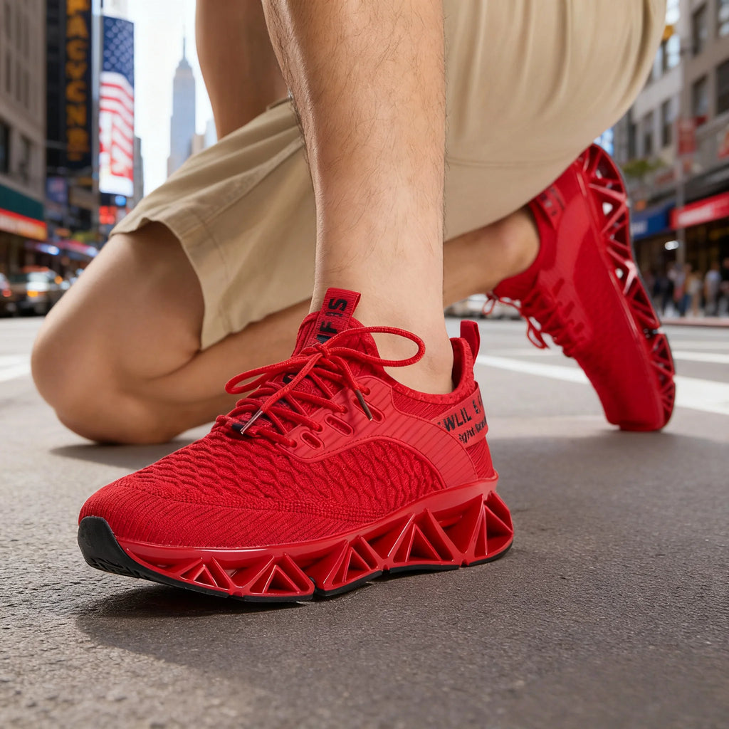 Men's Running Shoes, Breathable Mesh Running Shoes for Men - Lightweight Non-Slip Athletic Sneakers with Flexible Sole, Jogging