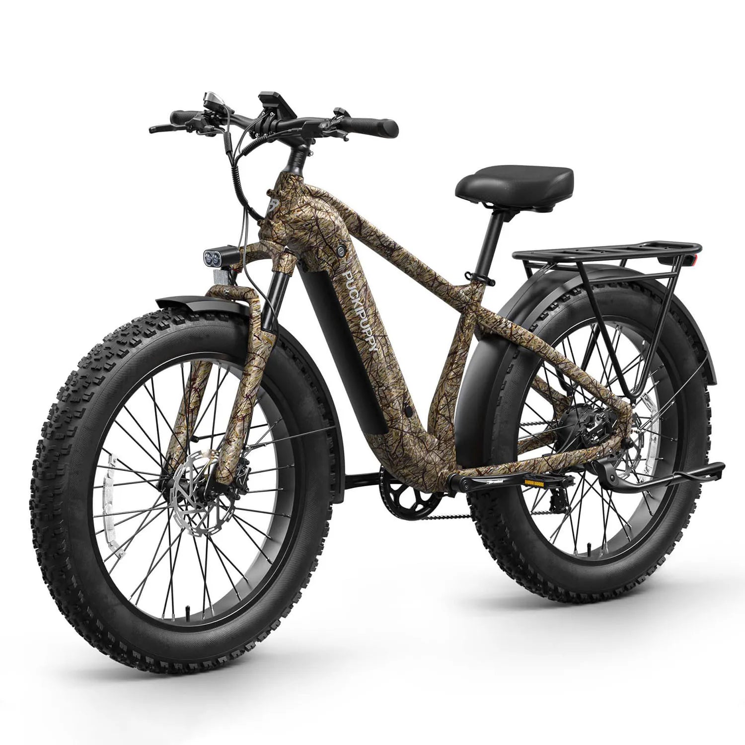 PUCKIPUPPY Beagle II Electric Bike 26"Fat Tire 80Miles Range Electric Mountain Bike 960W 48V 15AH Ebike With 2-Year Warranty