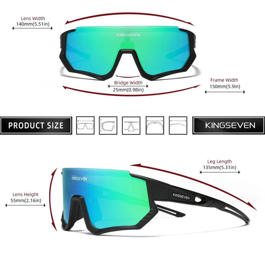 Polarized Cycling Sunglasses Men Women Mtb Bicycle Glasses UV400 Protection Sports SunglassesLS910 Black Green