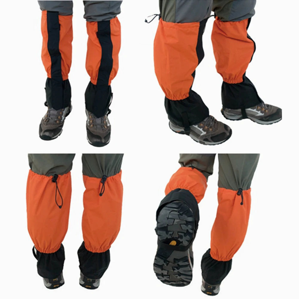 Nylon Ski Legging Gaiters Outdoor Snow Foot Cover Unisex Waterproof Leg Protection Guard Camping Hiking Travel Leg Warmers Cover