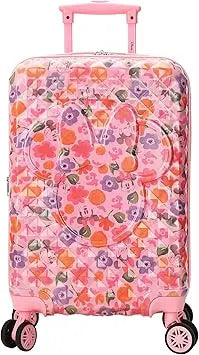 Minnie Mouse Print 20 Inch Hardshell Spinner Carry-On Suitcase with All-Over Design for Travel
