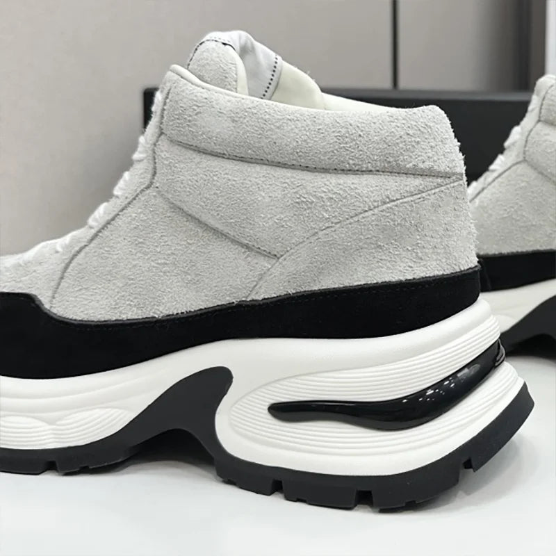 High quality 2025 casual style sports shoes,silk leather and waterproof fabric with TPU outsole woman chunky sneakers 25100127
