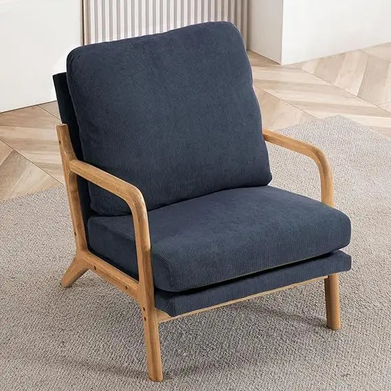 Mid Century Modern Accent Chairs for Living Room, 23” Wide Comfy Chair for Bedroom, Small Cozy Corduroy Reading Chairs for Adult
