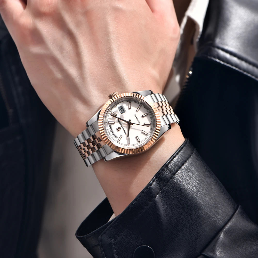 2026 New PAGANI DESIGN Enamel Dial DD36 Men's Watches Silver Gold Luxury Automatic Watch Men Waterproof Mechanical Wristwatch