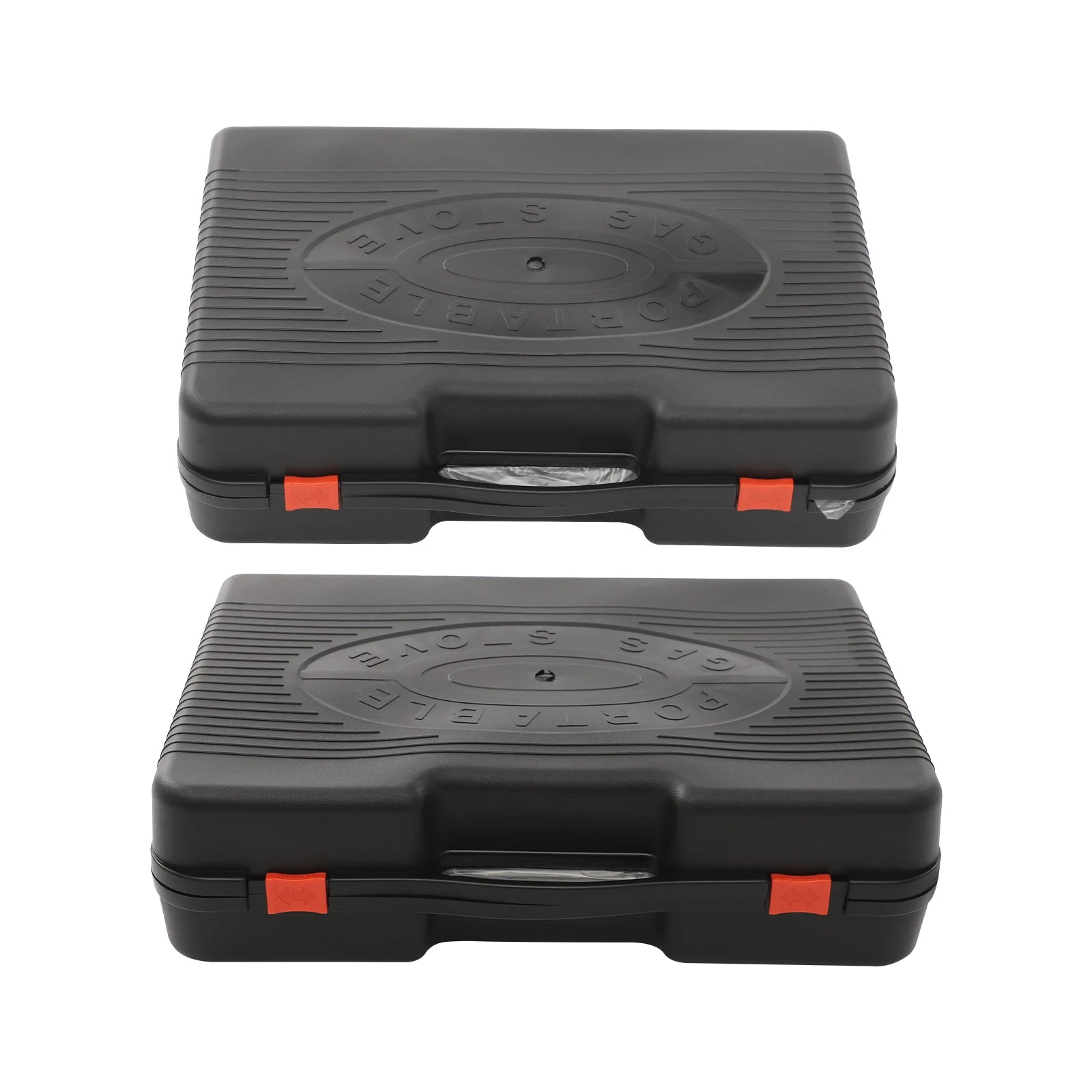 Gas Grill Stove with Sausage Grill Plate and Plastic Box Portable Camping Butane Stove Adjustable Flame for Outdoor Picnic BBQ