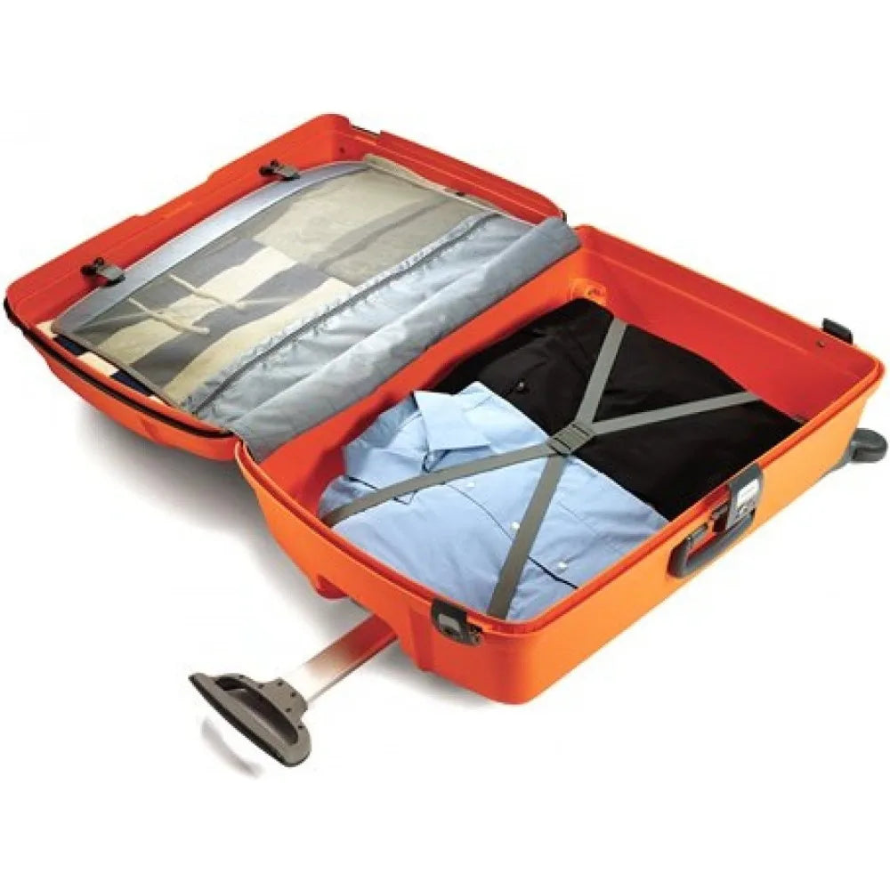 upright 31 inch travel bag in bright orange, one size