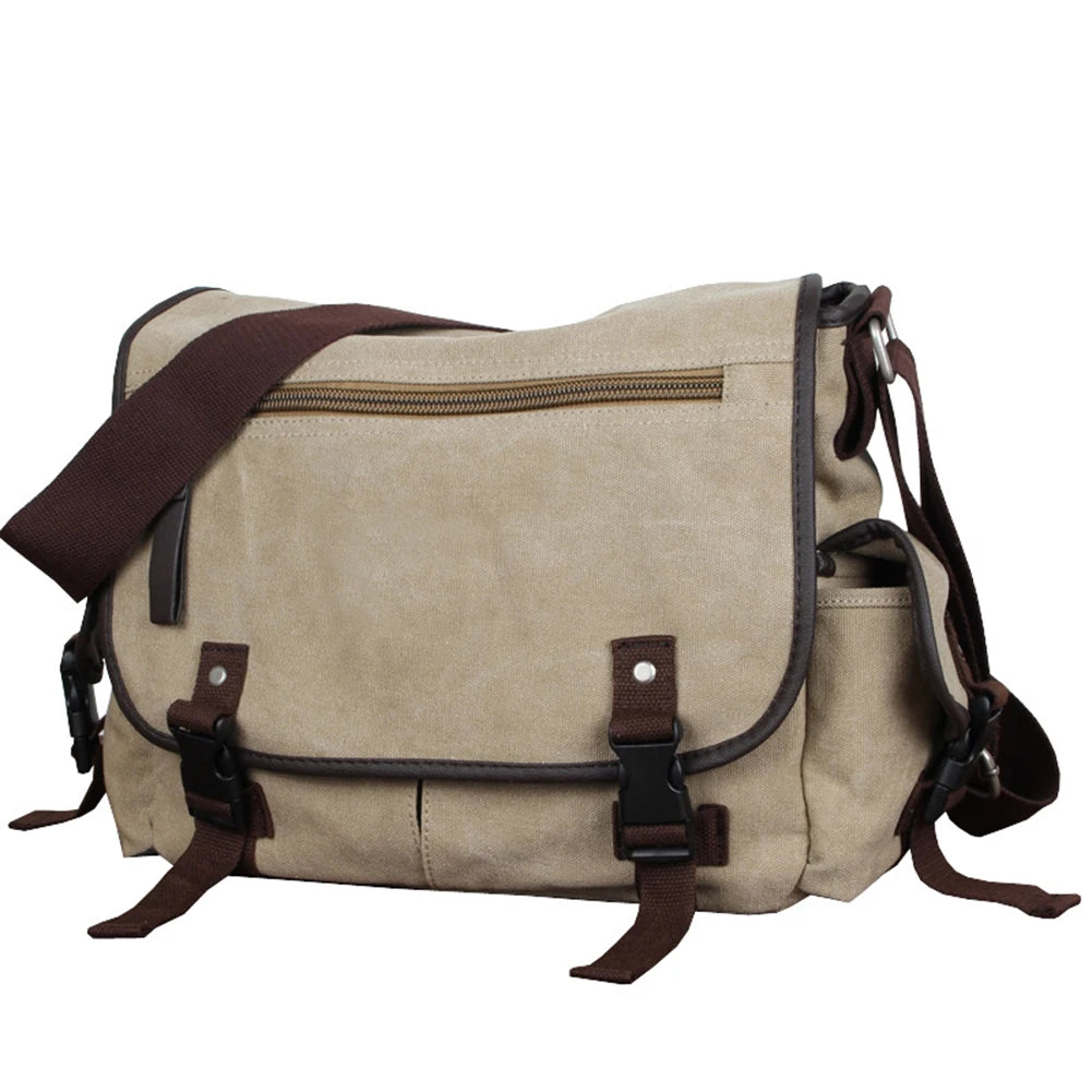Unisex Laptop Shoulder Bag Large Capacity Messenger Handbags Multi Pockets 14 Inch Laptop Pouch Adjustable Strap for School Work