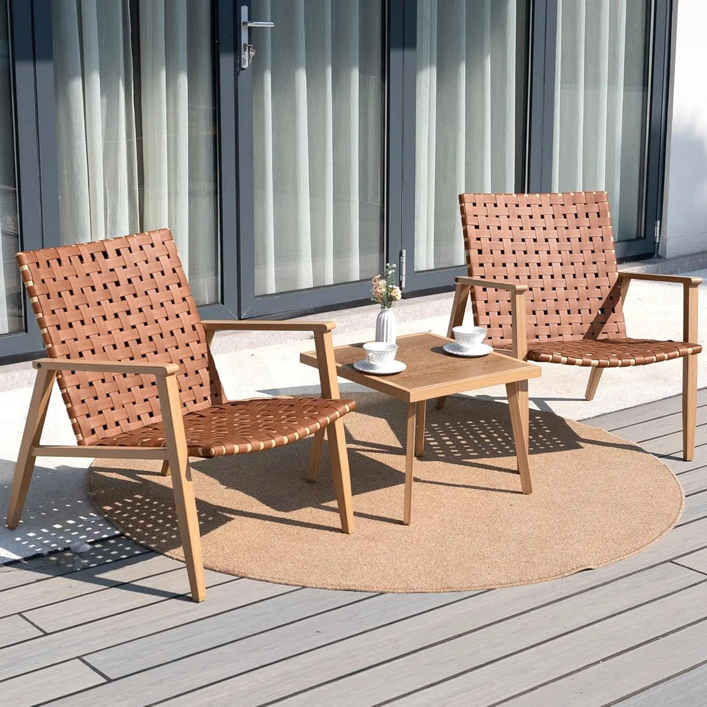 Outdoor Chairs Set of 2, Patio Bistro Set, Outdoor Furniture Set, Outdoor Conversation Chair Sets for Balcony Backyard Garden