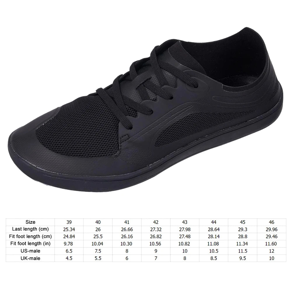 Unisex Wide Barefoot Shoes Minimalist Walking Shoes Lightweight Trekking Shoes Fitness Gym Sneakers for Outdoor Sports