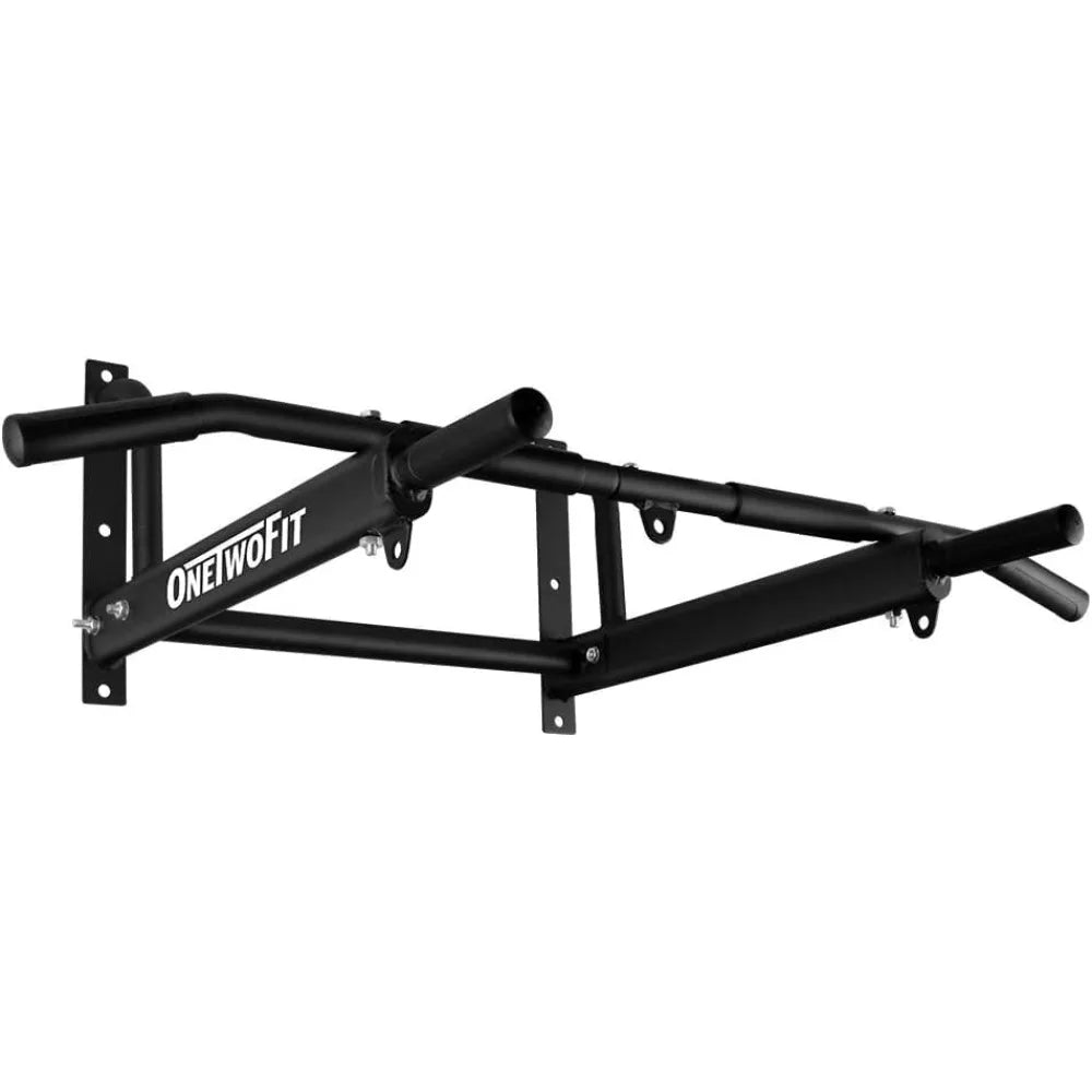 Heavy Duty Wall Mount Pull Up Bar - 6-Hole Stable Design for Indoor/Outdoor Home Gym Workout, Max 440lbs