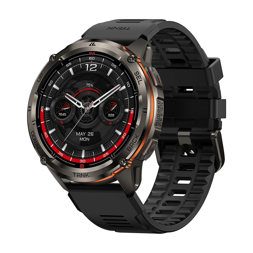 KOSPET TANK T3 Ultra 2 GPS Smart Watches Men Compass Altimeter Barometric 5ATM IP69K Waterproof AMOLED Bluetooth Call Mens Watch