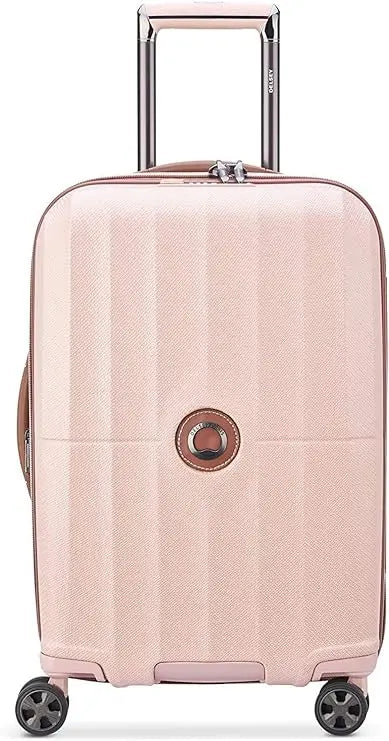 paris expandable hardside spinner luggage, pink, medium 24 inch
