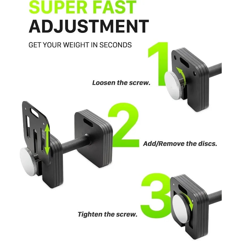 NEW Adjustable Dumbbell Set, 10-50/80lb, 5lb Increments, Quick-Lock Square Weight Dumbbells for Home Gym Fitness (50×2)