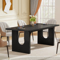 Tribesigns Modern Dining Table for 6 to 8 People, 71" Large Kitchen Dining Table with Wood Pedestal Base,