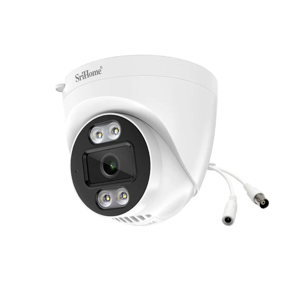 Srihome NVS008-AHD030B 2MP 1080P  4CH Full Color  Wired DVR Kit Home Security CCTV Monitor