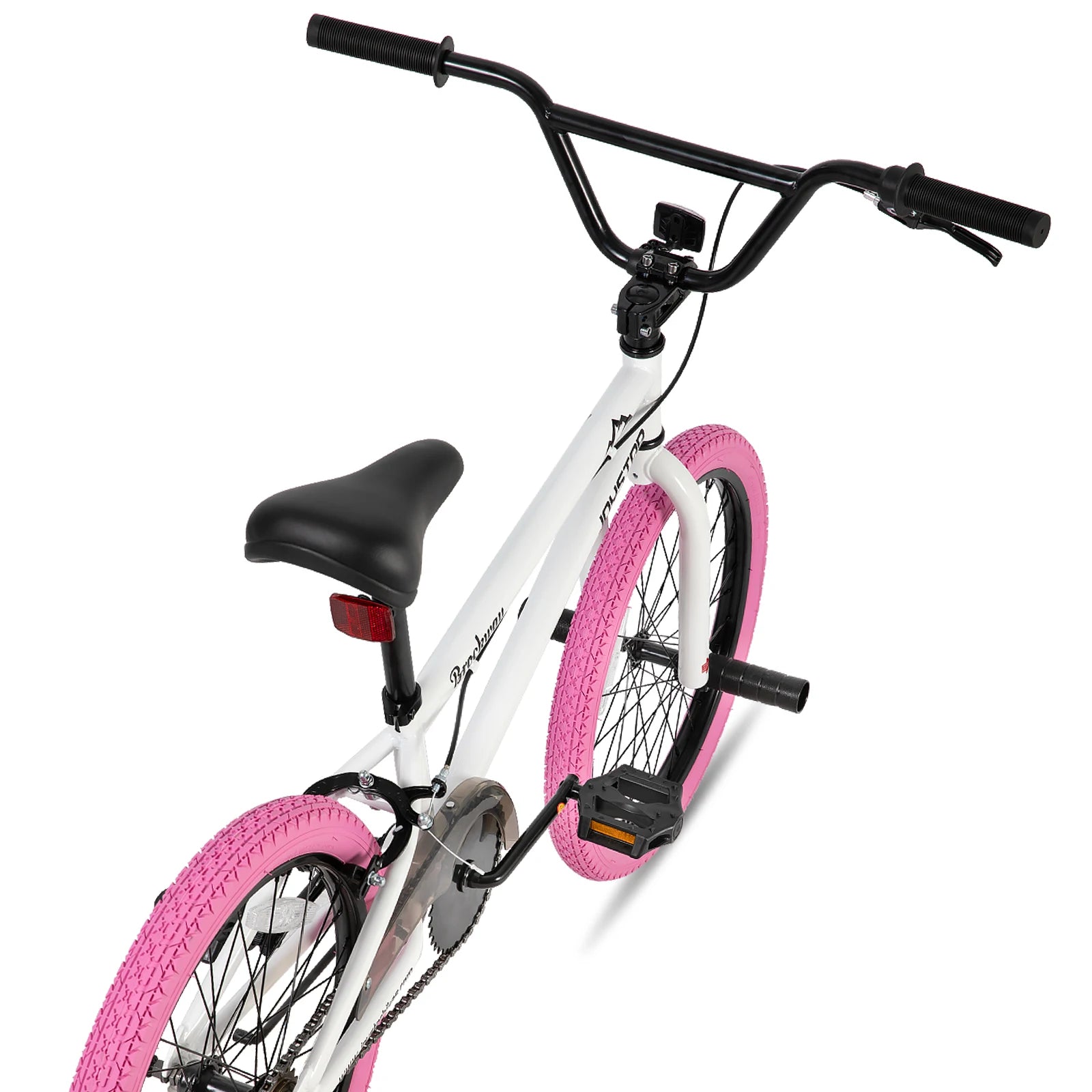 JOYSTAR Freestyle Kids BMX Bikes 20" 24" Kids Bicycles for 6-14 Years Boys Girls and Beginner-Level Riders 2 Pegs, White