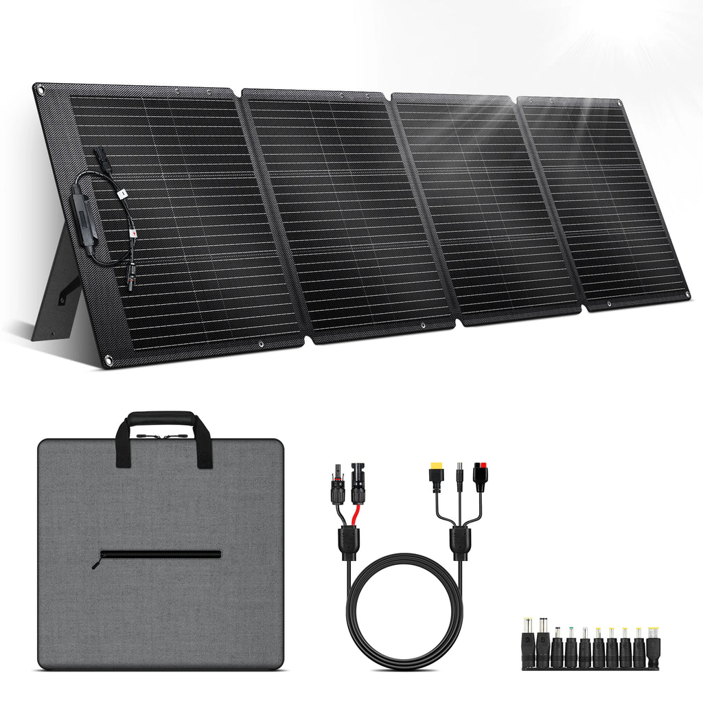 CTOLITY SPC200 ETFE Flexible Solar Panel Camping 200W Portable Folding Solar Panel Charger 23.7% Efficience Travel&Phone&Boat&RV
