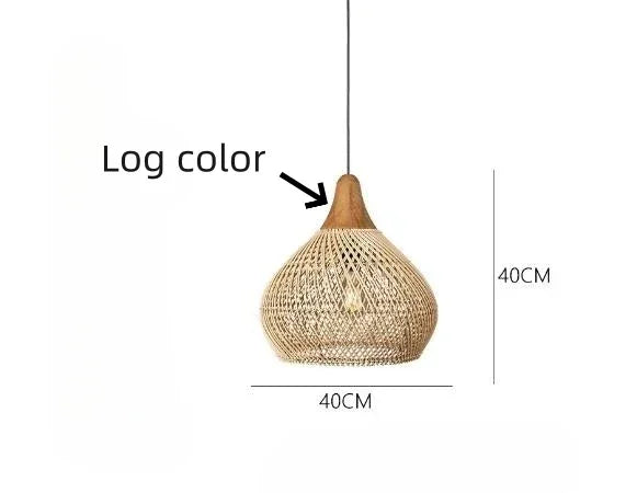 Designer Pendant Lamps Vintage Handmade Rattan Led Light Japanes Style Lighting for Kitchen Island Loft Dining Room