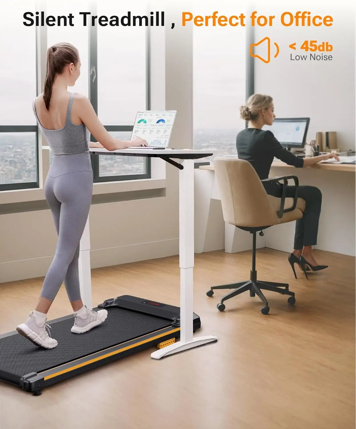 Under Desk Treadmill For Office Under Desk, Walking Pad 2 In 1 For Home/Office, Portable Walking Pad Treadmill With Remote