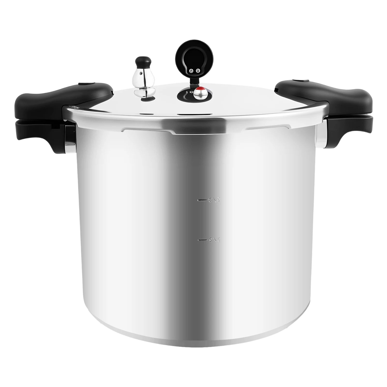 22L Aluminium Alloy Pressure Cooker 90Kpa Thickened Explosion-proof Pressure Cooker Pot with Pressure Gauge, Hand Control