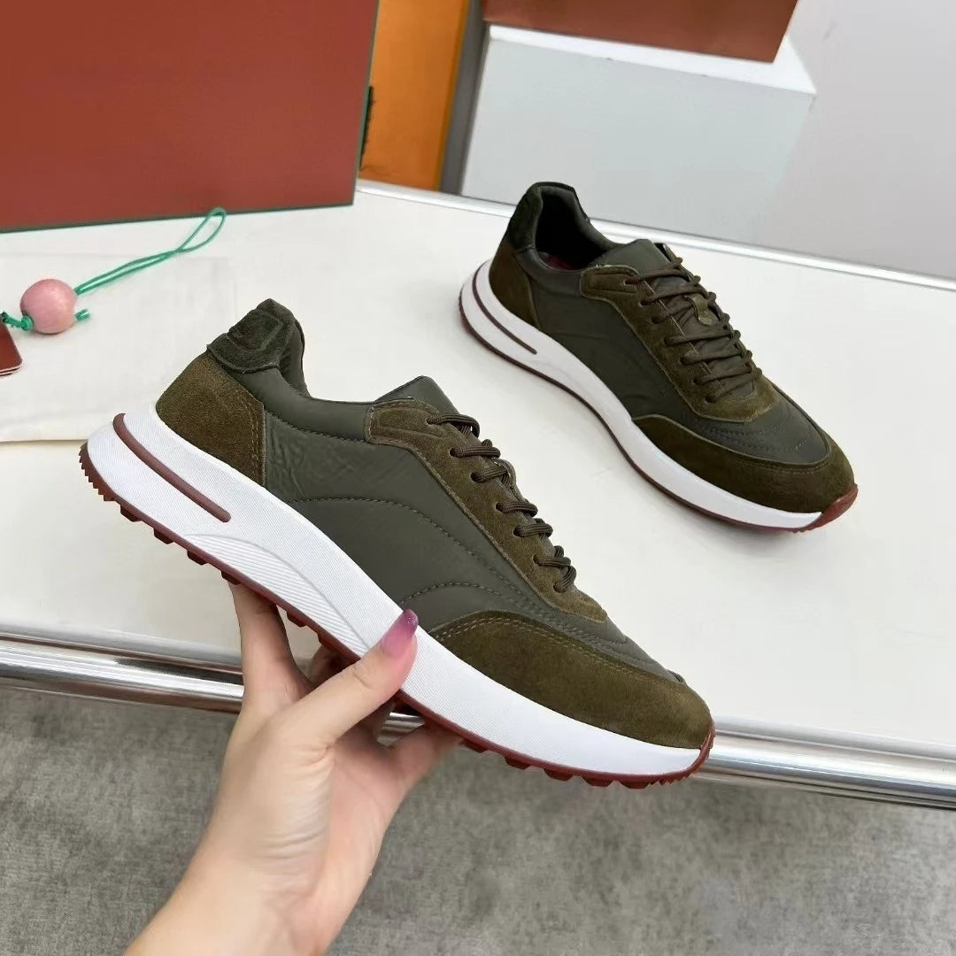 2026 new L mesh sneakers breathable casual men's shoes P thick-soled jogging shoes business shoes comfortable casual shoes