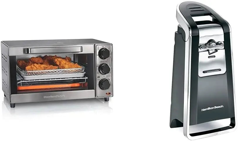 Sure-Crisp Toaster Oven Air Fryer Combo, 9' Pizza Fit, 4-Slice, Smooth Touch Can Opener
