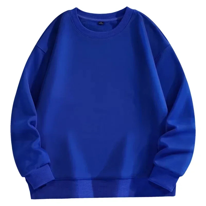Loose Casual Sweatshirt Men's Solid Color Autumn and Winter Hot-selling Simple and Comfortable Unisex Round-neck Sweatshirt