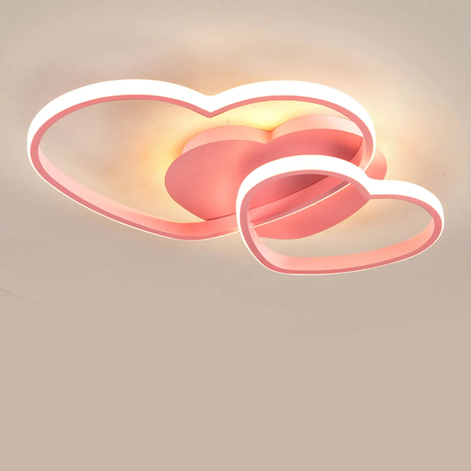 Pink Heart Shaped Ceiling Light Stylish Heart - Design Ceiling Light for Bars Salons Lofts Studies, Children's Rooms Hotel Rooms