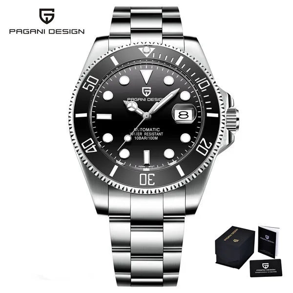 PAGANI DESIGN 43mm Men's Watch Sapphire Glass Mechanical Watches Stainless Steel Waterproof Automatic Watch for Men PD-1639