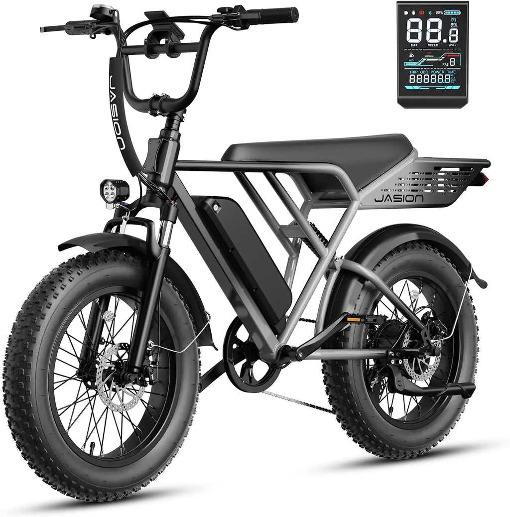 RetroVolt Electric Bike for Adults, 1500W/2000W Peak - 30/38MPH Electric Dirt Bike, 48V-52V, 13AH/20AH Battery