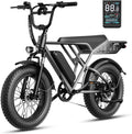 RetroVolt Electric Bike for Adults, 1500W/2000W Peak - 30/38MPH Electric Dirt Bike, 48V-52V, 13AH/20AH Battery