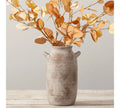Large Ceramic Farmhouse Vase 12 Inch Tall Rustic Home Decor with Handle for Living Room Kitchen