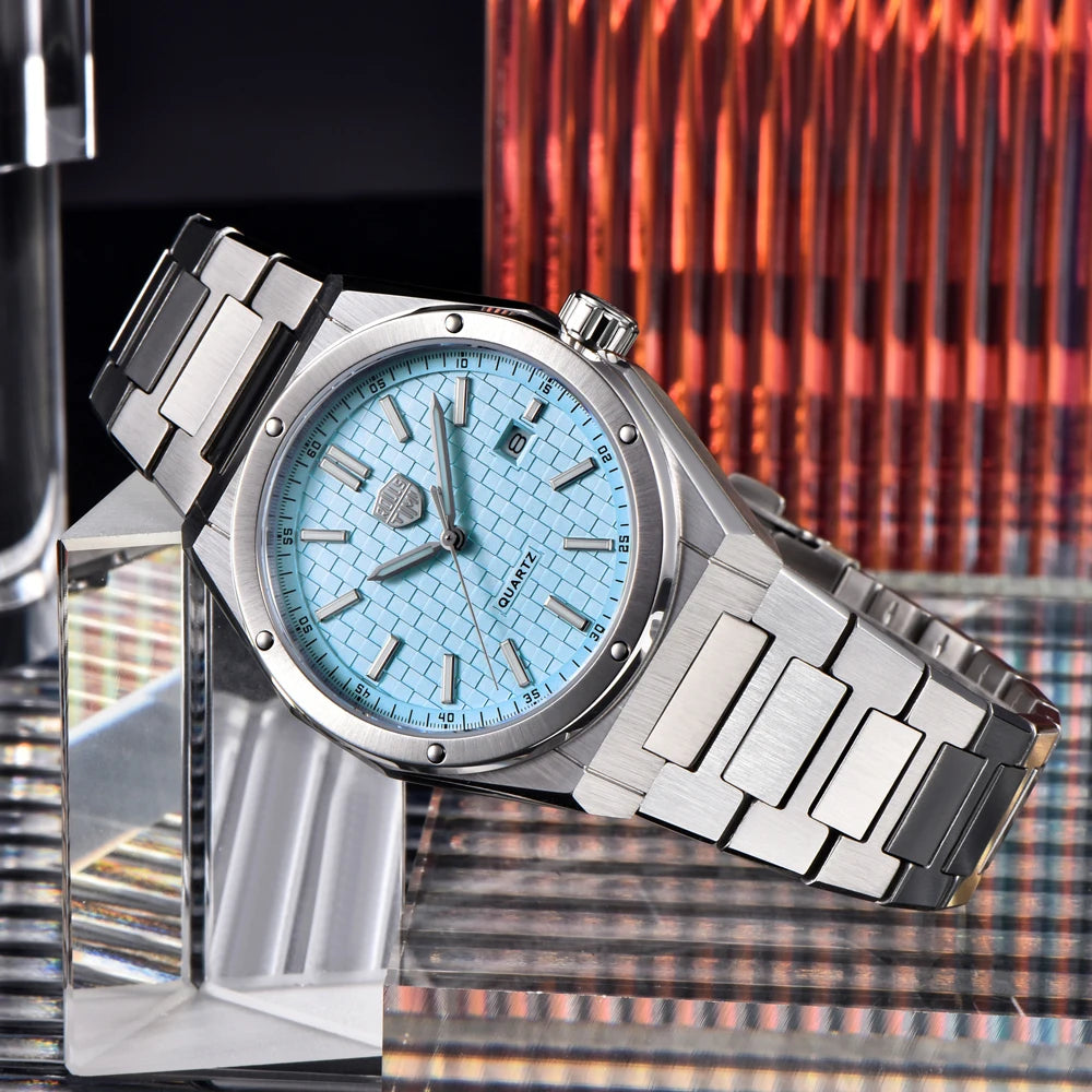 RollsTimi 2026 New Men's Watches Luxury Quartz Wristwatches AR Sapphire Sport Watch For Men Stainless Steel Waterproof Luminous