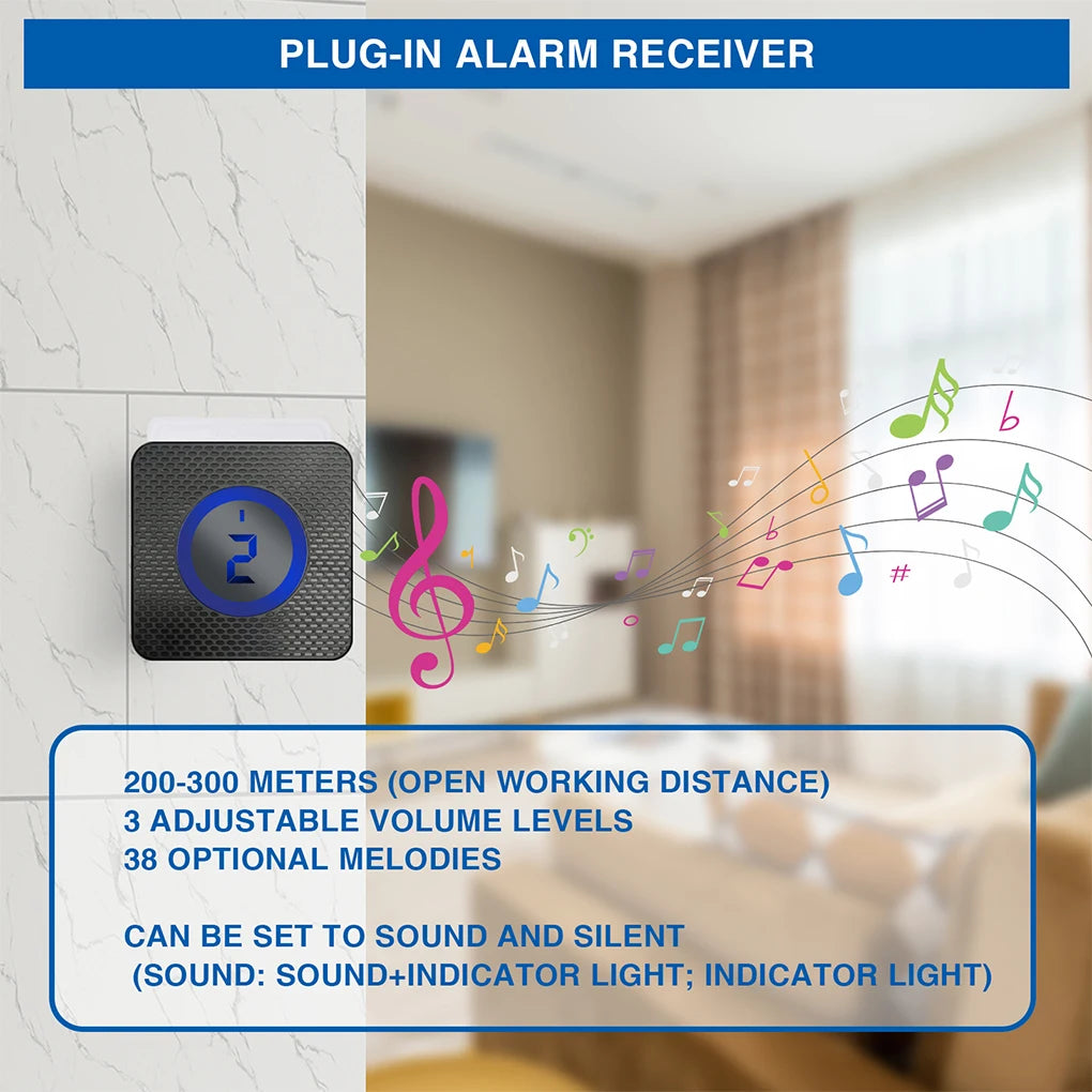 3pcs/set Driveway Alarm Mo-tion Sensor Alarm System
